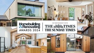 Logo for the homebuilding and renovating awards 2024 in partnership with the times and the sunday times