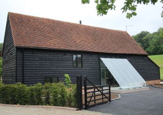 glass extension porch to barn conversion