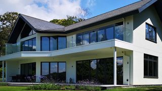 contemporary house with aluminium windows